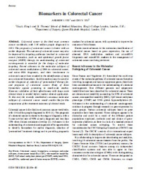 Biomarkers in Colorectal Cancer