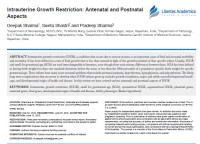 Intrauterine Growth Restriction: Antenatal and Postnatal Aspects