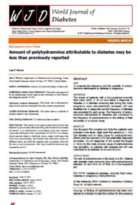 Amount of polyhydramnios attributable to diabetes may be less than previously reported