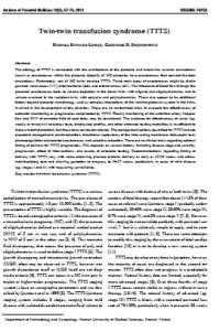 Twin-twin transfusion syndrome (TTTS)