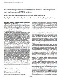 Randomized prospective comparison between erythropoietin and androgens in CAPD patients