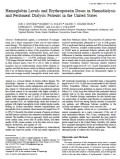 Hemoglobin Levels and Erythropoietin Doses in Hemodialysis and Peritoneal Dialysis Patients in the United States