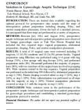 Variation in Gynecologic Aseptic Technique