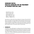 PRACTICE GUIDELINE FOR THE TREATMENT PATIENS WITH HIV/AIDS