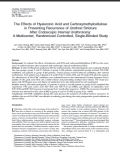 The Effects of Hyaluronic Acid and Carboxymethylcellulose in Preventing Recurrence of Urethral Stricture After Endoscopic Internal Urethrotomy: A Multicenter, Randomized Controlled, Single-Blinded Study