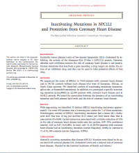 Inactivating Mutations in NPC1L1
and Protection from Coronary Heart Disease