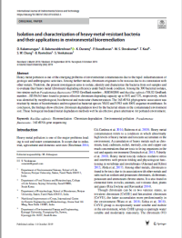 Isolation and characterization of heavy‑metal‑resistant bacteria
and their applications in environmental bioremediation