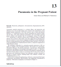 Pneumonia in the Pregnant Patient