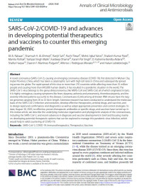 SARS‑CoV‑2/COVID‑19 and advances in developing potential therapeutics and vaccines to counter this emerging pandemic