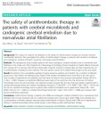 The safety of antithrombotic therapy in patients with cerebral microbleeds and cardiogenic cerebral embolism due to nonvalvular atrial fibrillation