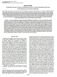 Systematic Review of Group A Streptococcal emm Types Associated with Acute Post-Streptococcal Glomerulonephritis