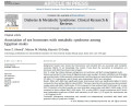 Association of sex hormones with metabolic syndrome among Egyptian males