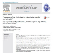 Prevalence of the Helicobacter pylori in the tonsils and adenoids