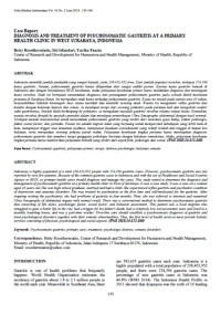 DIAGNOSIS AND TREATMENT OF PSYCHOSOMATIC GASTRITIS AT A PRIMARY HEALTH CLINIC IN WEST SURABAYA, INDONESIA