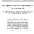 Citicoline for Acute Ischemic Stroke: A Systematic Review and Formal Meta-analysis of Randomized, Double-Blind, and
Placebo-Controlled Trials