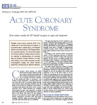 Acute Coronary Syndrome