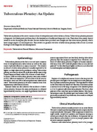 Tuberculous Pleurisy: An Update