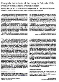 Complete Atelectasis of the Lung in Patients With Primary Spontaneous Pneumothorax