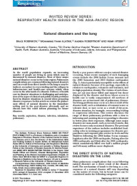 Natural disasters and the lung