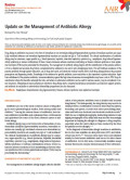 Update on the Management of Antibiotic Allergy