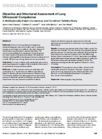 Objective and Structured Assessment of Lung Ultrasound Competence : A Multispecialty Delphi Consensus and Construct Validity Study