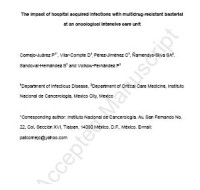 The impact of hospital acquired infections with multidrug-resistant bacterial at an oncological intensive care unit