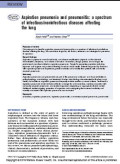 Aspiration pneumonia and pneumonitis: a spectrum of infectious/noninfectious diseases affecting the lung