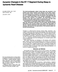 Dynamic Changes in the ST-T Segment During Sleep in Ischemic Heart Disease