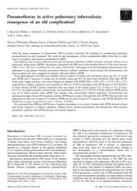 Pneumothorax in active pulmonary tuberculosis: resurgence of an old complication?