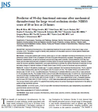 Predictor of 90-day functional outcome after mechanical thrombectomy for large vessel occlusion stroke: NIHSS score of 10 or less at 24 hours