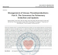 Management of Venous Thromboembolisms: Part II. The Consensus for Pulmonary Embolism and Updates