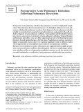 Postoperative Acute Pulmonary Embolism Following Pulmonary Resections