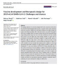 Vaccine development and therapeutic design for 2019‐nCoV/SARS‐CoV‐2: Challenges and chances