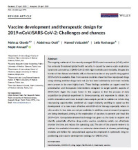 Vaccine development and therapeutic design for 2019‐nCoV/SARS‐CoV‐2: Challenges and chances