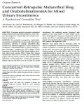 Concurrent Retropubic Midurethral Sling and Onabotulinumtoxin A for Mixed  Urinary Incontinence : A Randomized Controlled Trial