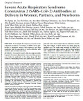 Severe Acute Respiratory Syndrome Coronavirus 2 (SARS-CoV-2) Antibodies at Delivery inWomen, Partners, and Newborns