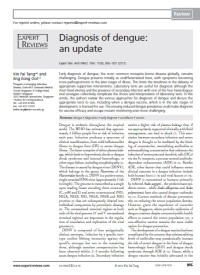 Diagnosis of dengue: an update