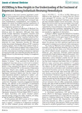 ASCENDing to New Heights in Our Understanding of the Treatment of Depression Among Individuals Receiving Hemodialysis