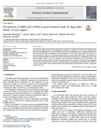 Persistence of SARS-CoV-2 RNA in post-mortem swab 35 days after death: A case report