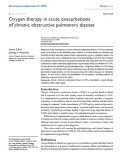 Oxygen therapy in acute exacerbations of chronic obstructive pulmonary disease