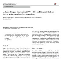 Johann Gaspar Spurzheim (1775–1832) and his contributions to our understanding of neuroanatomy