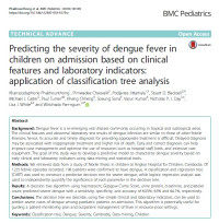 Predicting the severity of dengue fever in children on admission based on clinical features and laboratory indicators: application of classification tree analysis