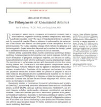 The Pathogenesis of Rheumatoid Arthritis