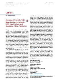 Decreased Mortality With Beta-Blockers in Patients With Heart Failure and Coexisting Atrial Fibrillation