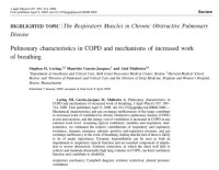 Pulmonary characteristics in COPD and mechanisms of increased work of breathing