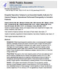 Hospital Operative Volume Is an Essential Quality Indicator for General Surgery Operations Performed Emergently in Geriatric Patients