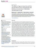 The effects of age at menarche and first sexual intercourse on reproductive and behavioural outcomes: A Mendelian randomization study