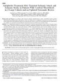 Antiplatelet Treatment After Transient Ischemic Attack and Ischemic Stroke in Patients With Cerebral Microbleeds in 2 Large Cohorts and an Updated Systematic Review