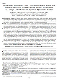 Antiplatelet Treatment After Transient Ischemic Attack and Ischemic Stroke in Patients With Cerebral Microbleeds in 2 Large Cohorts and an Updated Systematic Review