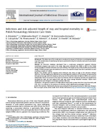 Infections and risk-adjusted length of stay and hospital mortality in Polish Neonatology Intensive Care Units